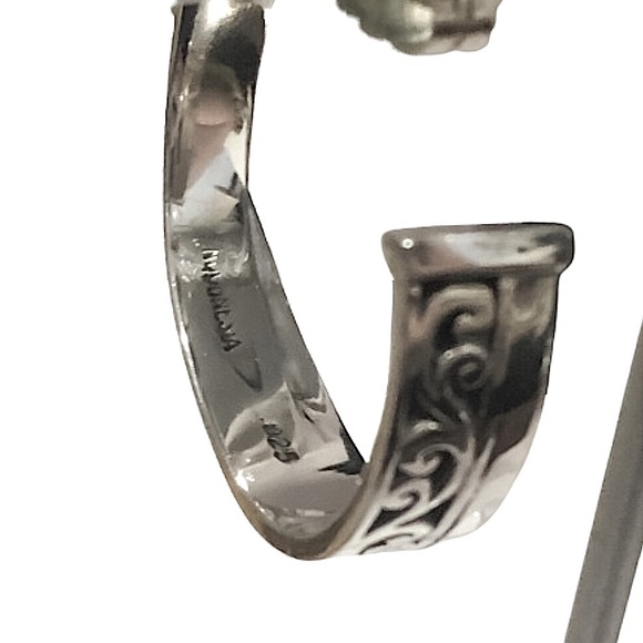 LOIS HILL Sterling Silver Cut Out Hoops with Silver Accent Entwined Throughout - Picture 6 of 14